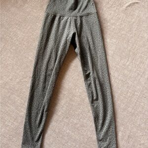 Green/gray Leopard Print Leggings